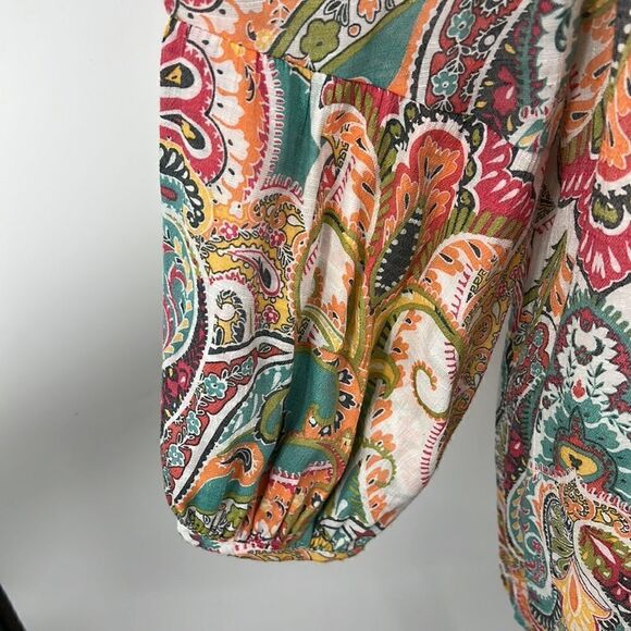 Spense paisley cold shoulder large top - Picture 3 of 5